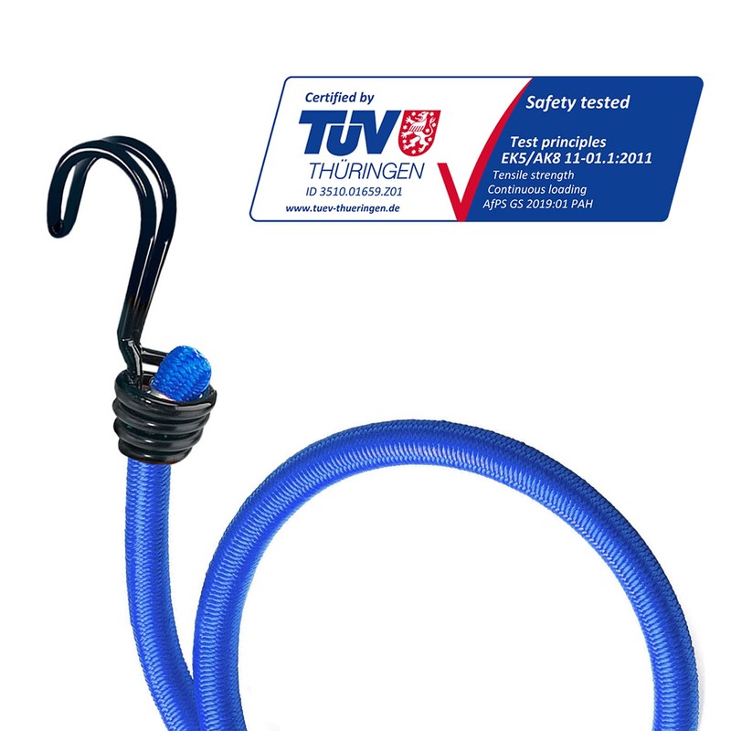 Master Lock 3017EURDAT Bungees with Reverse Hooks, Blue, 120 cm