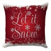 PreLiving Christmas Pillow Covers 18x18 Red – Let It Snow