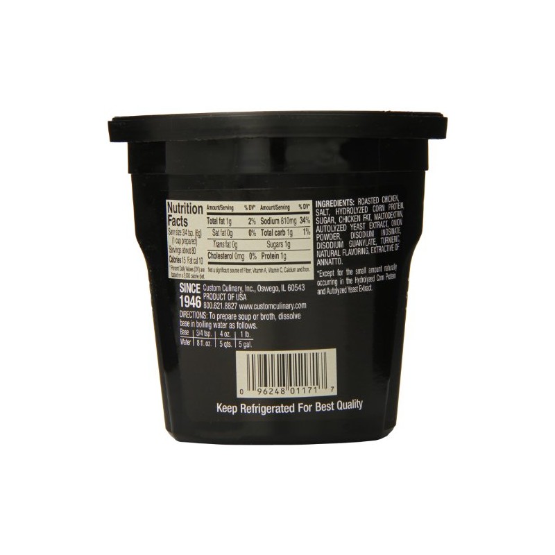 Custom Culinary Master's Touch Chicken (no Msg) Base, 16-Ounce Plastic