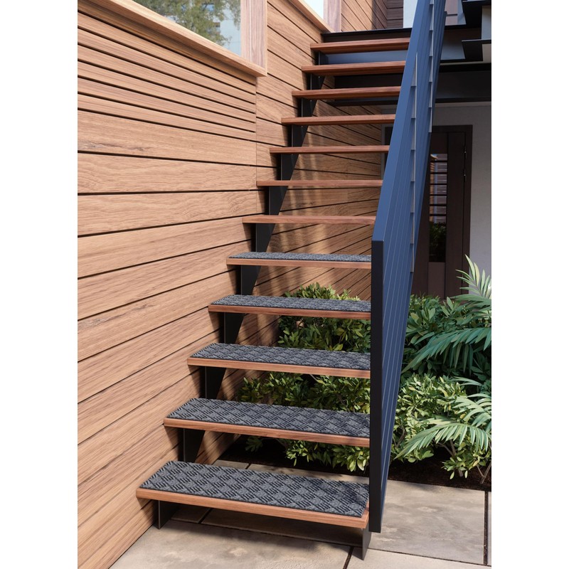 FINEHOUS Outdoor Stair Treads Non-Slip 42”x10” (6-Pack) – Carpet Treads