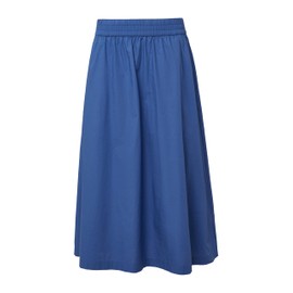 Relaxed Fit Poplin Flared Skirt, royal blue, 44