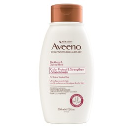 Aveeno Blackberry Quinoa Protein Blend Sulfate-Free Conditioner for Color-Treated Hair Protection, Daily Strengthening & Moisturizing Conditioner, Paraben & Dye-Free, 12 Fl Oz