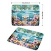 Spring Summer Sea Chair Dish Drying Mat for Kitchen Counter,Coastal