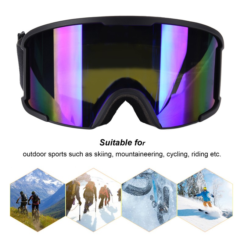 Ski Windproof Glasses Goggles Double Layer Anti Fog Sphere Large