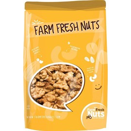 Raw Shelled California Walnuts Halves & Pieces (4 Lbs.) - Compares to Organic Walnuts - Great Source of Omega 3 - Vegan & Keto Friendly - Farm Fresh Nuts Brand