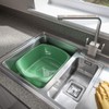 Addis Large Rectauglar Washing Up Bowl, Jade Green, 9.5 LTR