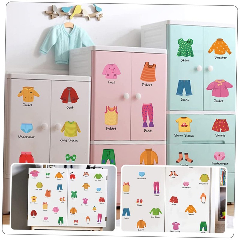 NUOBESTY 1 Sheet Clothing Sticker Clothing Home Dresser Fabric Decoration