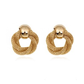 Gold Geometric Statement Earrings Gold Knot Earrings for Women Jewelry Chunky Dangle Drop Earrings (E)