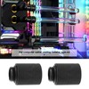 EMSea 4pcs Black G 1/4 Inch Extended Nut Seat 20mm