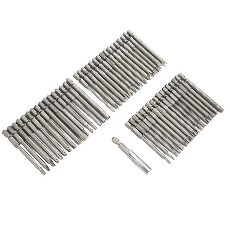50pcs Extra Long Security Bit Set,Screwdriver Bit Set, Extra Long