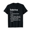 Sabrina Name Definition Funny Dictionary T-Shirt