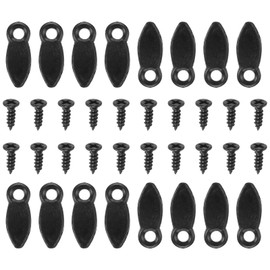 sourcing map 50Pcs Picture Frame Backing Hardware Clip with 50Pcs Screws Turn Button Fasteners Set Picture Turn Backing Clips for Craft Hanging Picture Drawing, Black