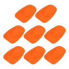 Motoforti 8pcs Motorcycle Kickstand Pad Side Stand Extension Pad Orange