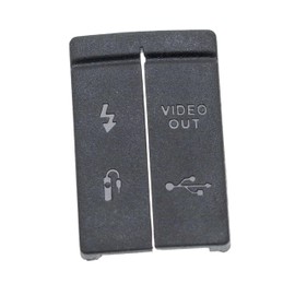 vhbw Replacement Contact Cover Compatible with Canon EOS 40D Camera USB/HDMI Ports - Rubber, Black