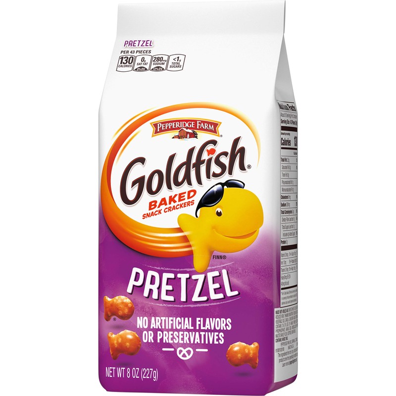 Pepperidge Farm Goldfish Pretzel Crackers, 8 oz. Bag (Pack of