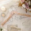 Honeydak Wood Bridal Hanger for Wedding Dress,Natural,Pearl