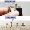 Ansoon 50pcs Bear Claw Double-Headed Wall Picture Screws, 4-in-1 Picture