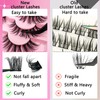 Wimpern Extensions Set 70Pcs Fluffy Künstliche Wimpern Cluster Lashes Extension
