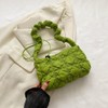 TQUXNGA Pleated Shoulder Bag, Underarm Shoulder Bag, Quilted Handbag Purse,