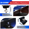 Warmfay Solar Panel Mount Mounting Set, Black 12 cm Aluminium