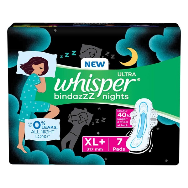 Whisper Ultra Overnight Sanitary Pads - 7 Pieces (XL Plus)