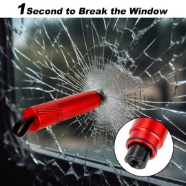 PIRXXIY LITURTOO 4PCS Car Window Breaker Seatbelt Cutter - Car Window Breaker Tool Glass Breaker Under Water Emergency Escape Tool,Safehammer Life Hammer for Cars with 4 Test Glasses
