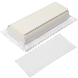 AMOJA Glasses case, hard case, high-quality PU leather material, compatible with most glasses and sunglasses, comes with glasses bag and cleaning cloth., White