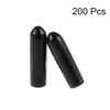TA-VIGOR 200Pcs Rubber End Caps, 3mm ID Round Flexible Screw