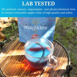 Palo Azul Loose Leaf Tea - 30 Cups Organic Fluorescent Blue Tea, Alkaline Herbal Infusion for Kidney & Liver Detox, Caffeine-Free Kidneywood Tea, Antioxidant Rich & Natural pH Balance - 100% Pure