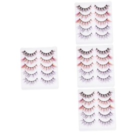 Ipetboom 20pares Pestañas Postizas De De Largas y Para Cosplay y Festivales Para Halloween y Ocasiones Especiales