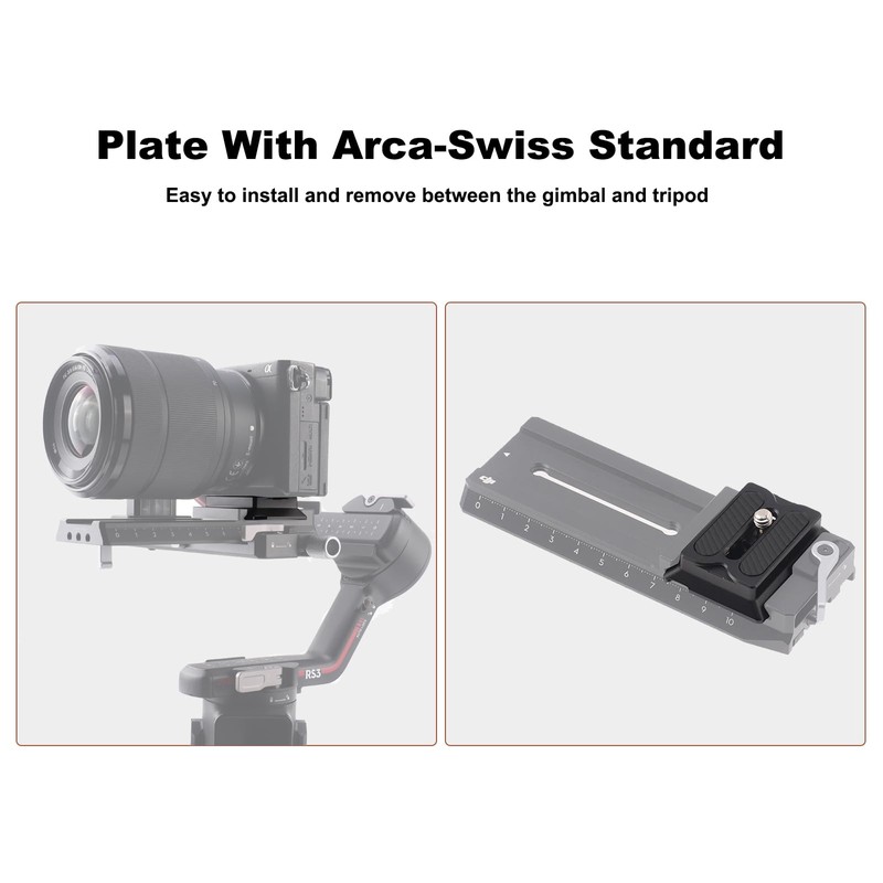 Quick Release Plate for DJI Ronin RS 2/RSC 2/RS 3/RS