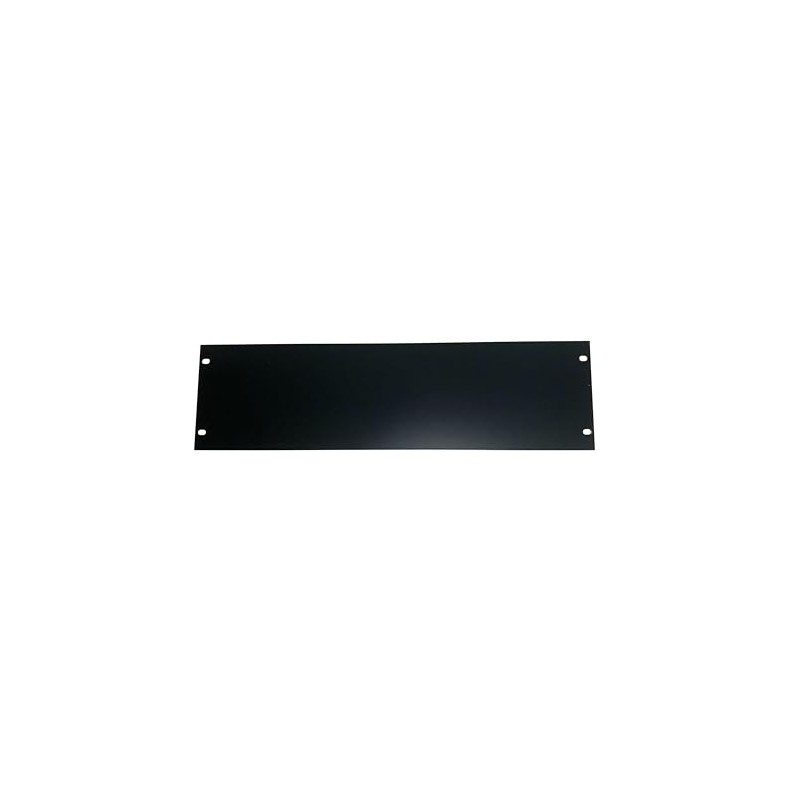 3U Filler Panel, Flat Black Steel for 19" racks &