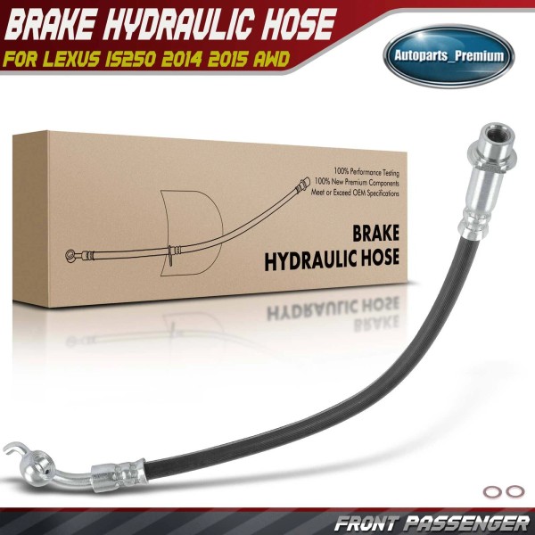 Unbranded Front Passenger Right Side Brake Hydraulic Hose for Lexus