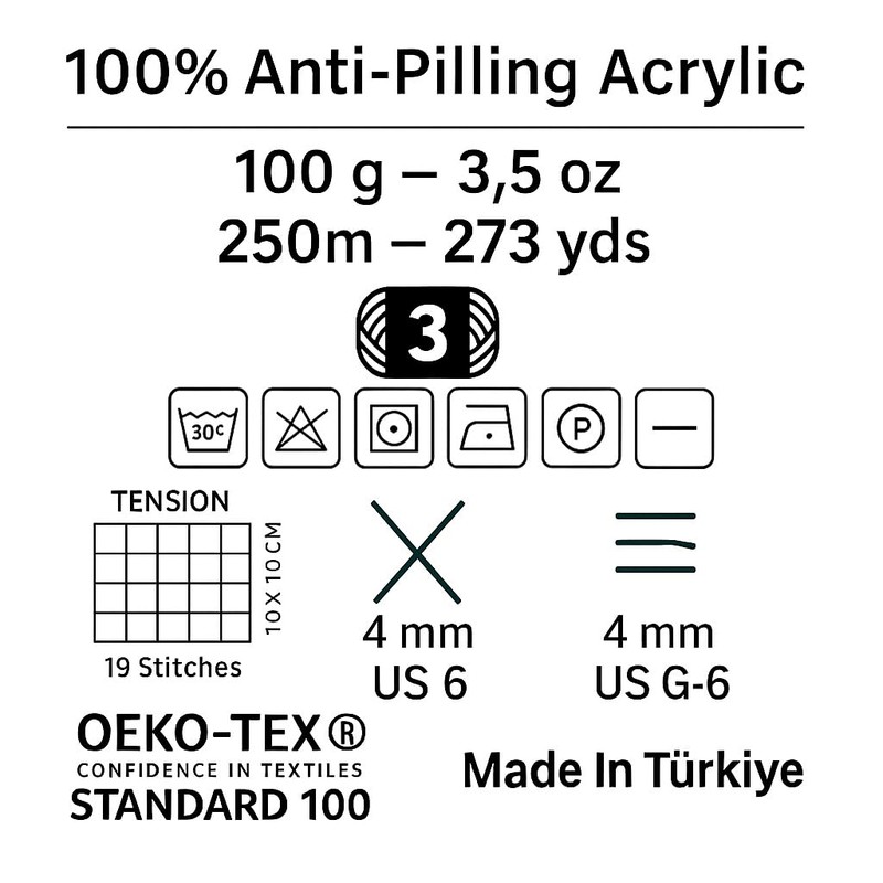 Estako DailyKnit-DK - Hilo acrílico 100% antibolitas - Suave DK