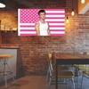 MAGJIUKE Chad American Flag Tapestry - Pink Michaell USA Flag