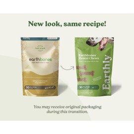 Earthbones Dental Chews for Dogs 20-50lbs, 30 Bones