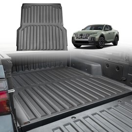 TripleAliners Truck Bed Mat Compatible with 2022 2023 2024 Hyundai Santa Cruz Accessories 4FT (52.1") Vehicle Bed Mat Perfectly Flush All Weather Protection TPE Heavy Duty Pickup Car Bed Cargo Mat