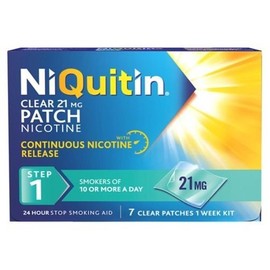 NiQuitin 21mg Clear 24 Hour 7 Patches Step 1 - PACK OF 3 [Personal Care]