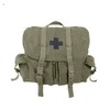 Olive Drab Vintage Compact Weekender Backpack With Cross