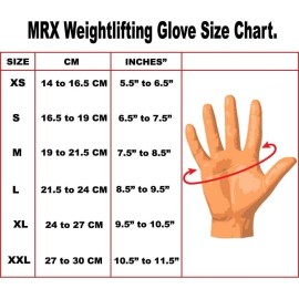 MRX Weight Lifting Gloves Workout Fingerless Support Lifting Gym Accessories - X-Large
