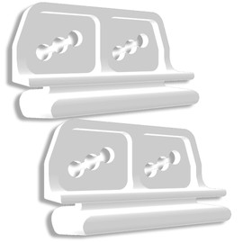 2 Pack Replacement Door Slides for Metal Sheds – Compatible with Yardmaster, Treco, More – Heavy-Duty – Smooth Sliding Rails – UK Made – White Garden Shed Sliders