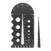 Thread Pitch Gauge Black Aluminum Alloy Metric Imperial Multi-Gauge Measuring