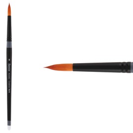 Creative Mark Beste Golden Taklon Hair Brushes - World Class Brushes for Acrylic, Watercolor, Water-Soluble Oil, and Any Wet Paint - [Round - 8]