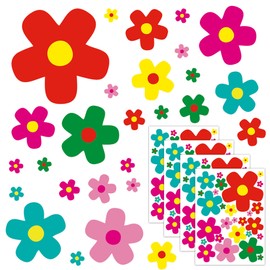 GamesMonkey Autoaufkleber Blumen G?nseblmchen Prilblumen Tuning - 27/54/108 Stck - Lustige Karosserie Motorrad Fahrradhelm Glasaufkleber (Large, 27 Stcke, Farbe 006)