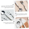 MAGICLULU 2sets Nordic Style Tableware Ceramic Handle Stainless Steel Fork