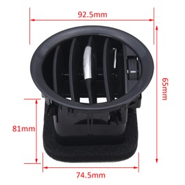 Avutrel Ventilation Grille Covers, Air Nozzle Ventilation Nozzles, Grille, Chrome, Compatible with Opel Corsa D MK3 2006-2019, Replacement for 13417363 2201099 13363314 4PC (Black Matt)