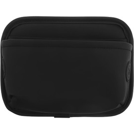 jojofuny Bolsa de Bolsillo Lateral para Asiento de Automóvil de Cuero Sintético Negro Puerto para Cable y Cierre, Organizador Portátil Multifuncional para Vehículos