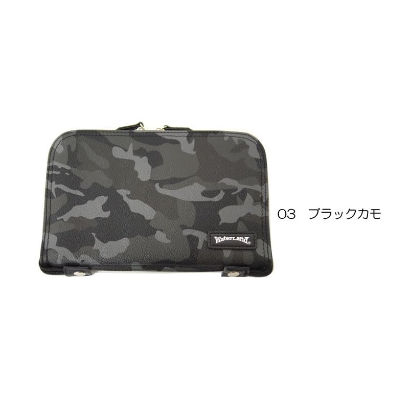 Water Land Luxury Spoon Wallet, Large, Black Camo