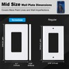 [20 Pack] BESTTEN 1-Gang Mid-Size Screwless Wall Plate, USWP6 Snow