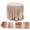 LIFKOME 1pc Rose Gold Sequin Tablecloth Decorative Table Cover for
